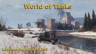 World of Tanks  - Kanonenjagdpanzer 105 supports in attacking opponents and fails at Erlenberg