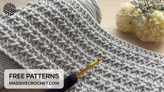 SUPER EASY Crochet Pattern for Beginners!  🩶 Crochet Stitch for Baby Blanket, Bag & Scarf