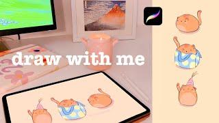  mini draw with me on procreate!  a cosy sketching session