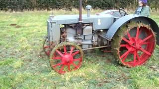 Case C tractor 1935 Being driven by a land girl!