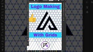 #logo making with #grid in #illustrator | Grid Logo #shorts