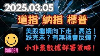 交易策略：道指 納指 標普S&P 美股繼續向下走！高沽！跌完未？有無機會反彈？小非農數據部署策略！2025.03.05 Dow Analysis