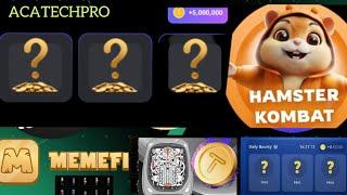 HAMSTER KOMBAT DAILY COMBO, MEMEFI, GEMZ, TAPCOINS, TIMEFARM, MUSK EMPIRE ETC #hamsterkombat #fyp