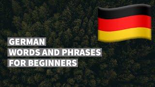 German words and phrases for absolute beginners. Learn the German language easily. (16 topics).