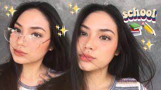 school makeup routine! DRUGSTORE +for eyeglasses wearers! | ella gatchalian (JEORELLA)