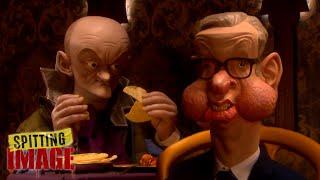 Michael Gove Takes Dominic Cummings for a Curry | Spitting Image