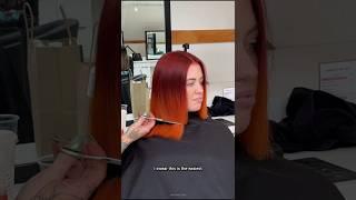 Red hair  bob haircut 