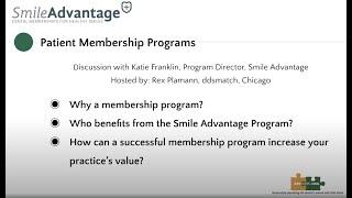 The Value of Membership Programs- ddsmatch Chicago with Smile Advantage