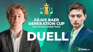 Das Duell: Vincent Keymer gegen Dmitrij Kollars | Julius Baer Generation Cup Masters 2024