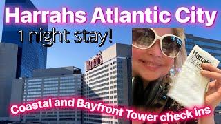 Harrahs Atlantic City NJ 1 night stay Coastal and Bayfront tower rooms