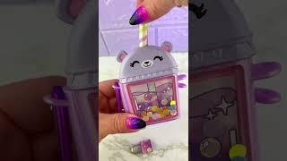 Real Littles Mini BOBA TEA Journal Opening Satisfying Video ASMR! #shorts 