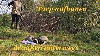 Tarp aufbauen #wandern #wald #outdoor