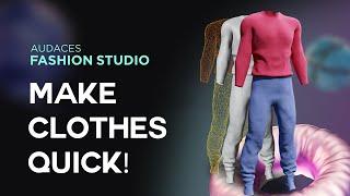 How to make 3D clothes in seconds with Audaces Fashion Studio | 3D Tutorial by @deusexVFX