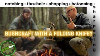 What can a folding knife do for you in the woods? I demonstrate with Fintiso Atlas.