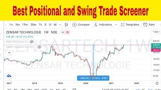 Best swing trade screener (HINDI)Best  positional trade screener / chartink