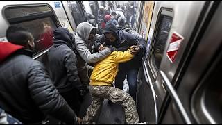 Armed Thugs Raid NYC Subway Trains… as Police Watch