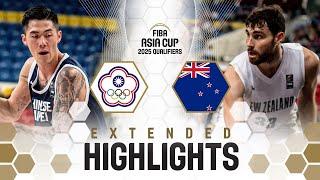 Chinese Taipei vs New Zealand | Extended Highlights | FIBA Asia Cup 2025 Qualifiers