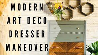 Upcycled Art Deco Dresser | Full Tutorial | How to Refinish Vintage Furniture