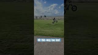 Hit this WAY too Fast  love finding random jumps #shorts #motorbike #ebike #fast