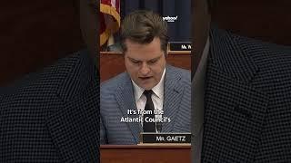 Defense official informs Matt Gaetz he's citing Chinese propaganda #shorts