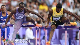 Daniel Roberts races his way into 110m hurdle final alongside Bennett | Paris Olympics | NBC Sports