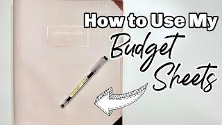 How To Use My Budget Sheets | Budget for Beginners | Cash Envelope System | MONETS MONEY