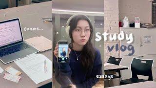 study vlog  a productive weekend preparing for exams, realistic uni life, intense study sessions