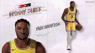 Bronny James Face Creation NBA 2K25