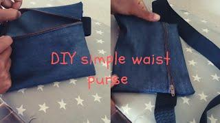 DIY simple waist purse | How to make a simple waist bag