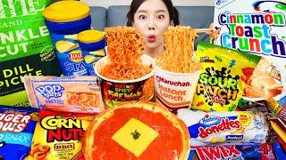 [Mukbang ASMR] 미국 편의점 & 마트 도전 먹방 피자 디저트 Exotic American Supermarket Convenience Store Snack Ssoyoung