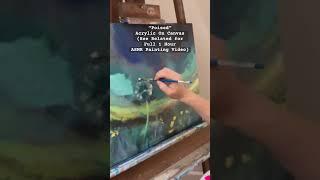 Painting a Dandelion Poised Under a Stormy Sky #relaxation #acrylicpainting #asmrpainting