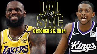 Los Angeles Lakers vs Sacramento Kings Full Game Highlights - October 26, 2024 | 2024-25 NBA Season