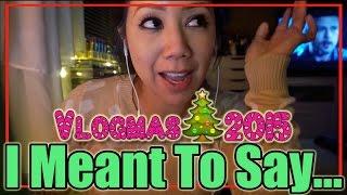 I Meant To Say...| Vlogmas #8 12.08.15 | wk 155 - Twilightchic143