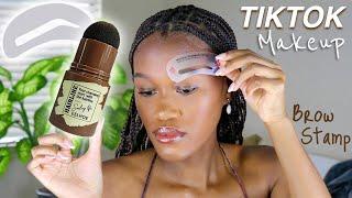 EYEBROW STAMP KIT | TESTING OUT VIRAL TIKTOK MAKEUP