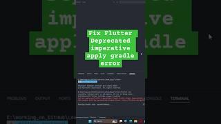 Are you struggling with Flutter deprecated imperative apply of gradle migration error? #flutter