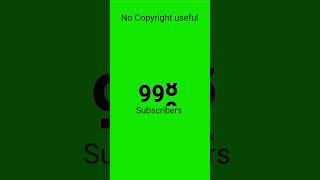 1k subscribers complete live countdown green screen no copyright 2024 | subscribe green screen