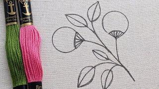 EASY AND BEAUTIFUL FLOWER EMBROIDERY DESIGN FOR BEGINNERS