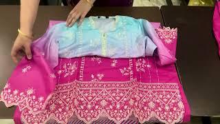 Bin Saeed lawn heavy emb stitched Eid collection sizes -s,m,L prices -2950 ️8445012262