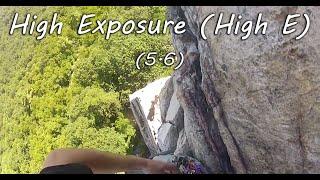 Trad Climbing on High Exposure at The Gunks, NY