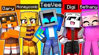 10 FRIENDS on a TEEVEE BLOCK in Minecraft!