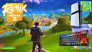 Fortnite Chapter 2 Remix Gameplay on PS5 Pro + Unboxing (Keyboard & Mouse)