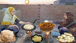 Village Life || Sham Ka Roti Salan Aloo Gobhi Recipe Ke Sath || irmas family vlog