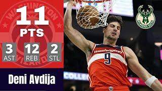 Deni Avdija Highlights VS Milwaukee Bucks - 11 PTS, 12 REB, 3 AST | דני אבדיה היילייטס נגד באקס