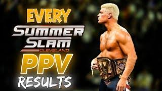 Every Summerslam PPV Match Results 1988-2024