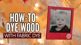 DIY Dyed Wood Photo Frame Ornament | Easy Handmade Gift Idea!