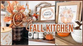  NEW COZY FALL KITCHEN AND DINING ROOM DECORATE WITH ME 2024 | FALL FARMHOUSE HOME DECOR IDEAS