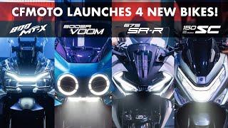 CFMOTO 800MT-X, 500SR VOOM, 675SR-R, 150SC: Price, Features, Specs, Height & Top Speed