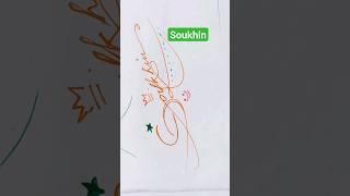 Soukhin |#signature #calligraphy #shorts #viral #art #artist #trending #handwriting #viralvideo