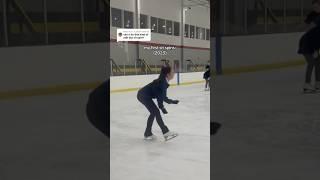 my first sit spins vs my sit spins now️ #iceskating #iceskater #figureskater #figureskating