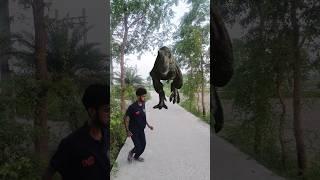 Big Dinosaur chase T-Rex attack part 200 #dinosaur #trending #vfx #youtube #shorts